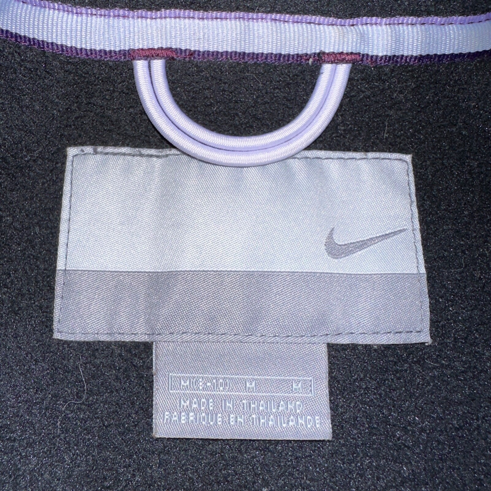 Nike Jacket VTG Womens M Black Quilted Full Zip Mock Neck Pockets Y2K 2000s