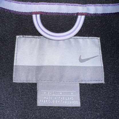 Nike Jacket VTG Womens M Black Quilted Full Zip Mock Neck Pockets Y2K 2000s