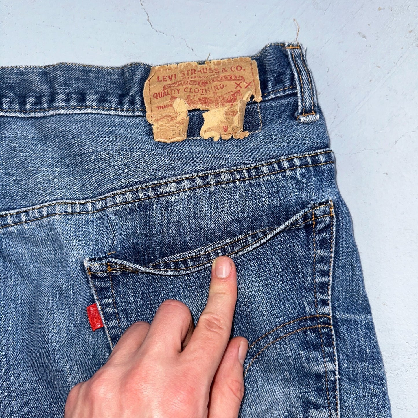 Levis VTG 517 0217 Jeans Mens 40x32 Blue Talon 70s USA Denim Single Stitch 38x31