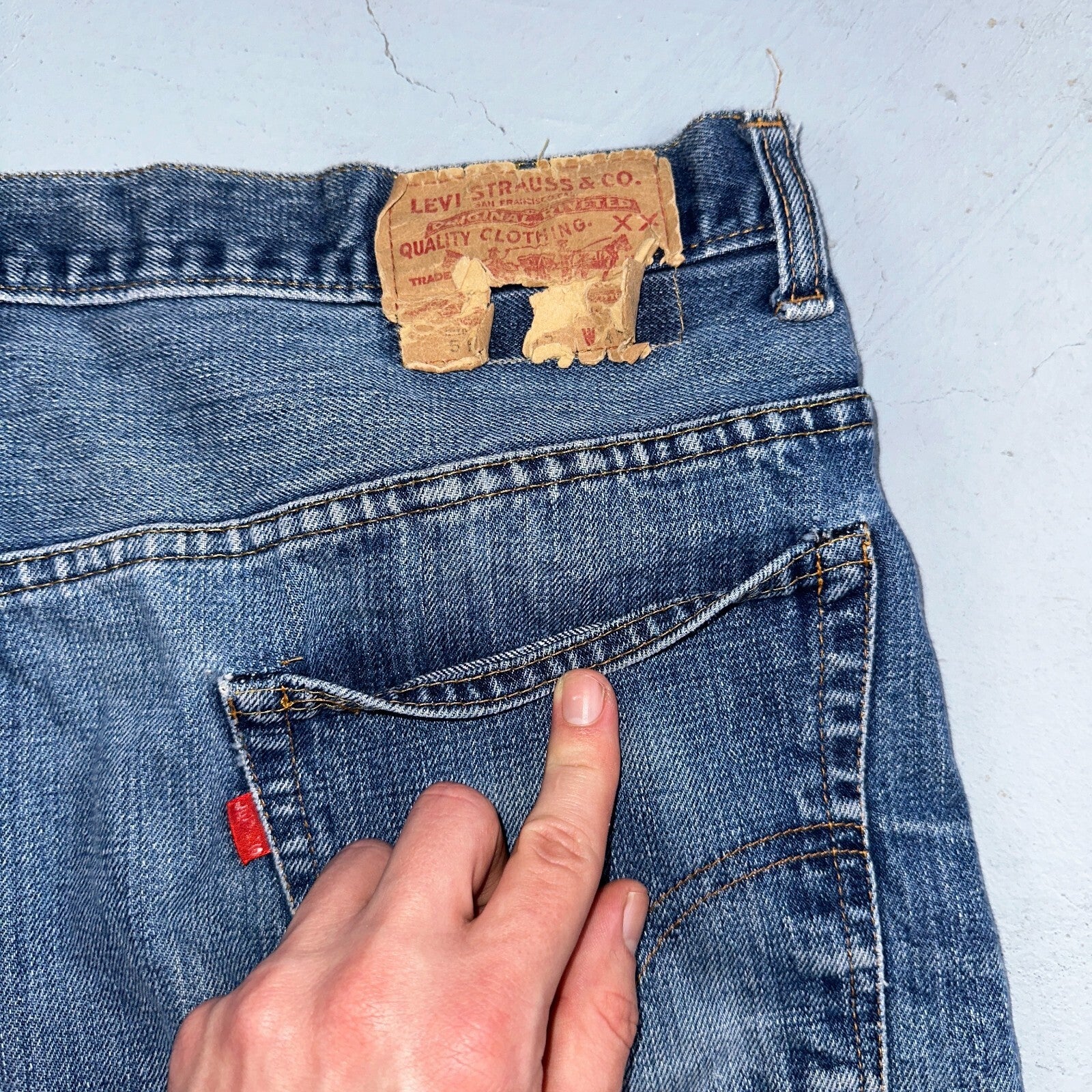 Levis VTG 517 0217 Jeans Mens 40x32 Blue Talon 70s USA Denim Single Stitch 38x31