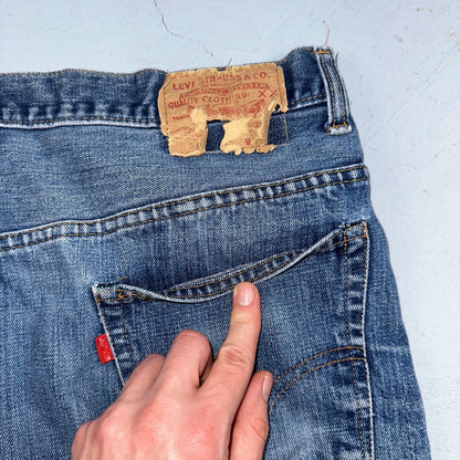 Levis VTG 517 0217 Jeans Mens 40x32 Blue Talon 70s USA Denim Single Stitch 38x31