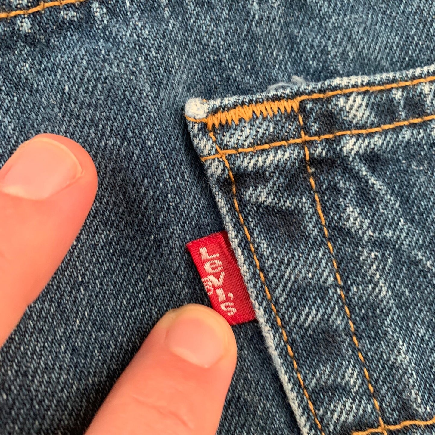 Levis 550 Vintage 90s Relaxed Fit Blue Denim Jeans Size 36X34 Act 33x32