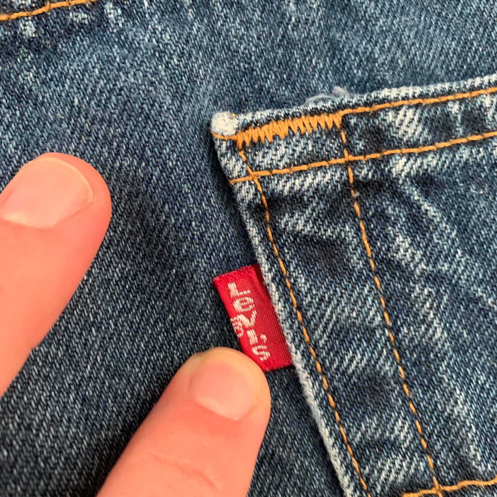 Levis 550 Vintage 90s Relaxed Fit Blue Denim Jeans Size 36X34 Act 33x32