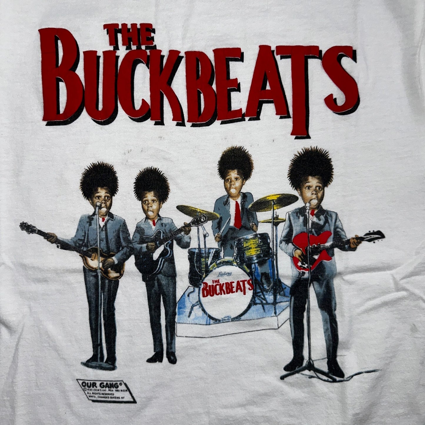 Vintage 1980s Little Rascals Buckwheat The Buckbeats Beatles Shirt 80s Band Rap