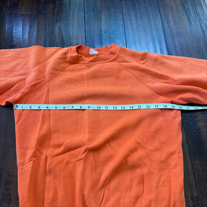 VTG 1960s Rockabilly Sweatshirt Sweater 60s 70s Blank Basic Afterhood USA Orange