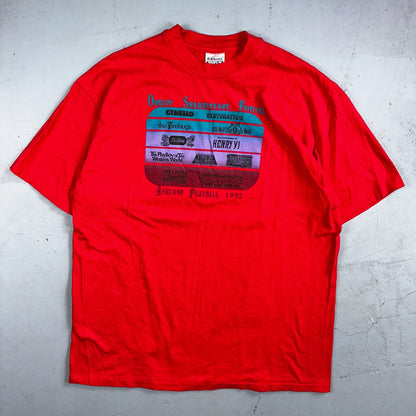 Hanes XL Shakespeare Hamlet VTG T Shirt 90s Oregon Plays Single Stitch Festival