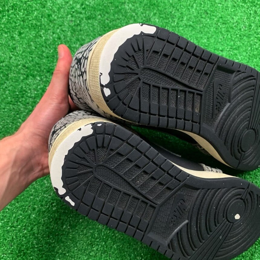 Nike Jordan 1 Retro High 839115-013 Black Cement Elephant Supreme 9 1985 Vintage