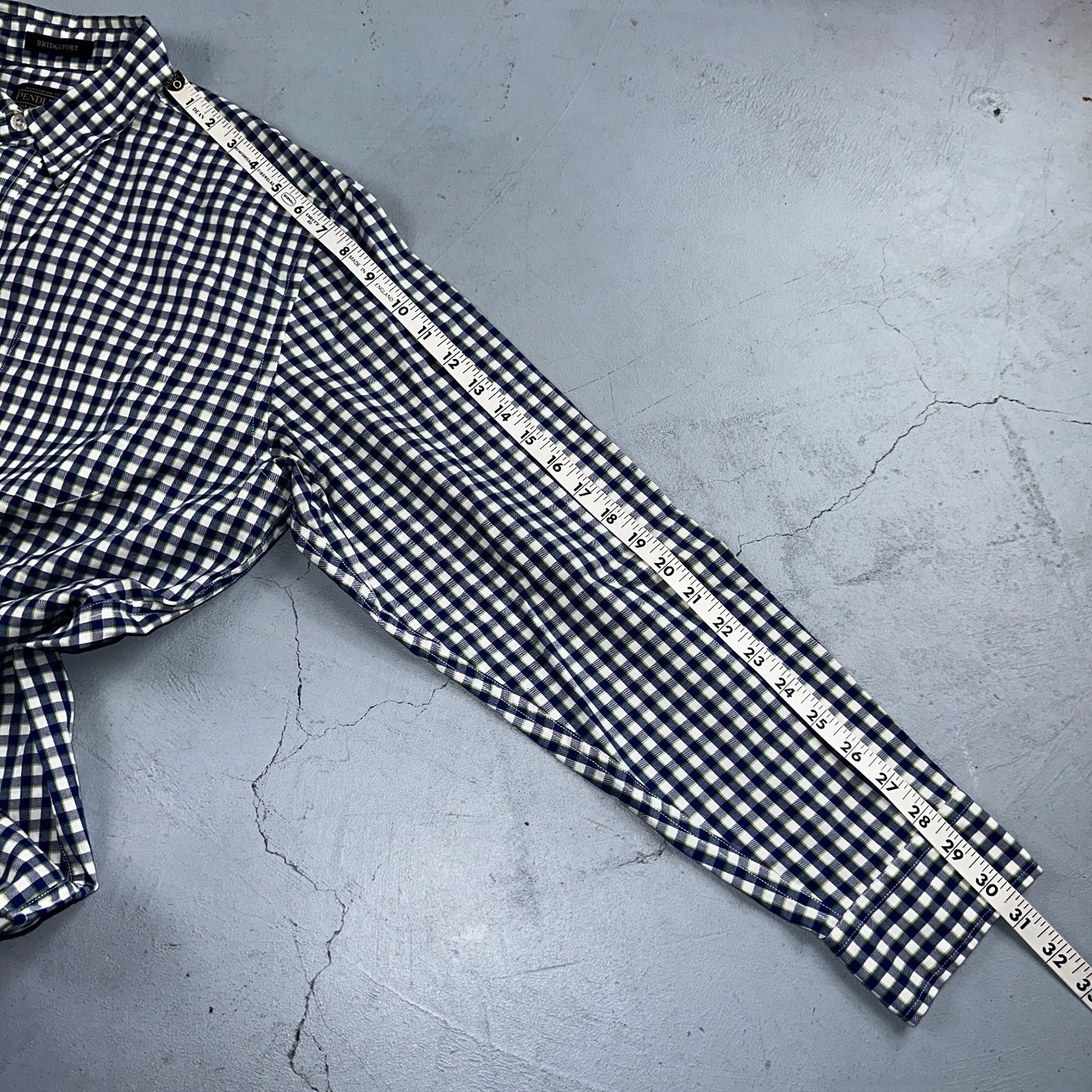 Pendleton Bridgeport Shirt Men's Size L Blue Lime Check Long Sleeve Button Down