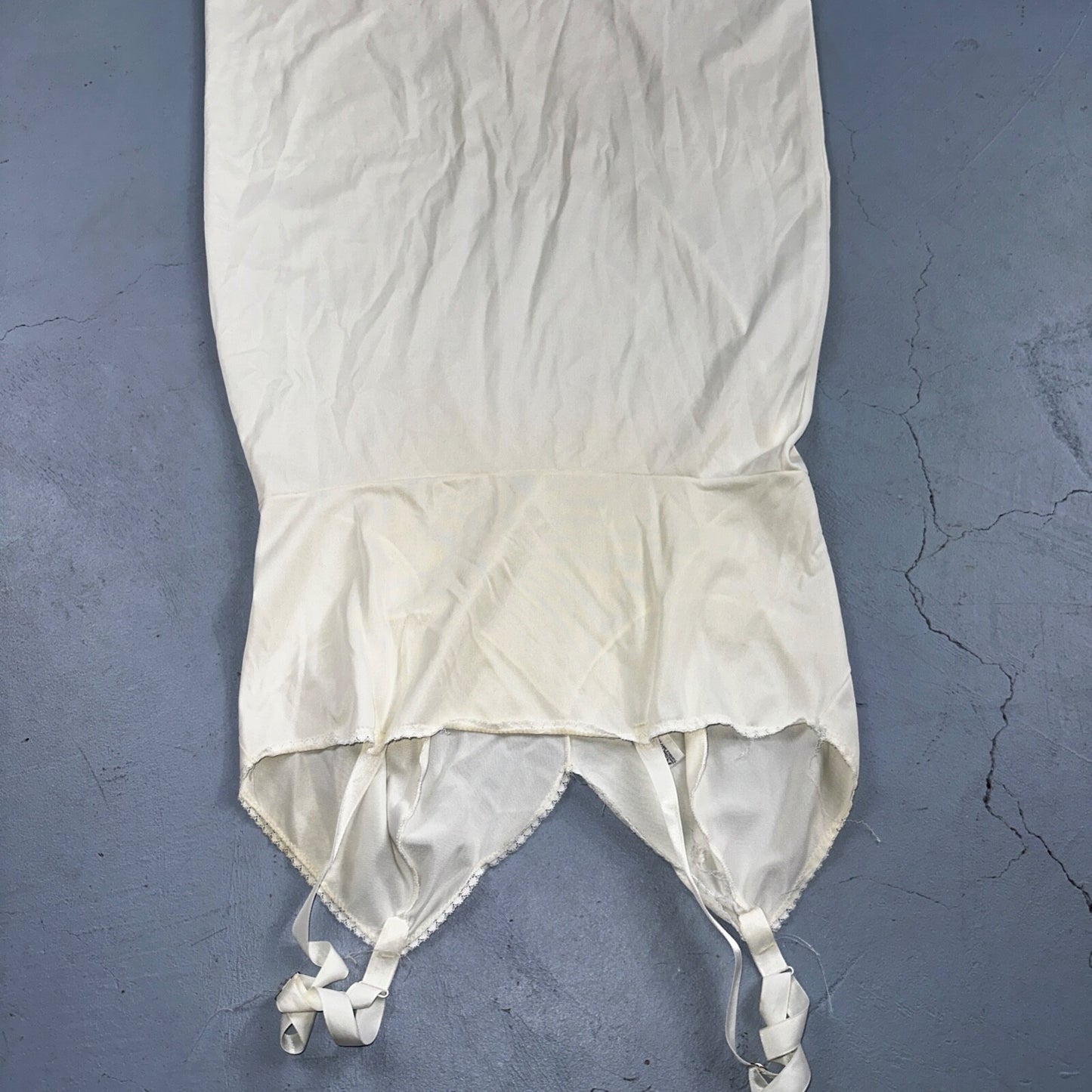 VTG Komar 1970s Lingerie Slip Dress Sleepwear Full Sweep Nightgown Lace 70s