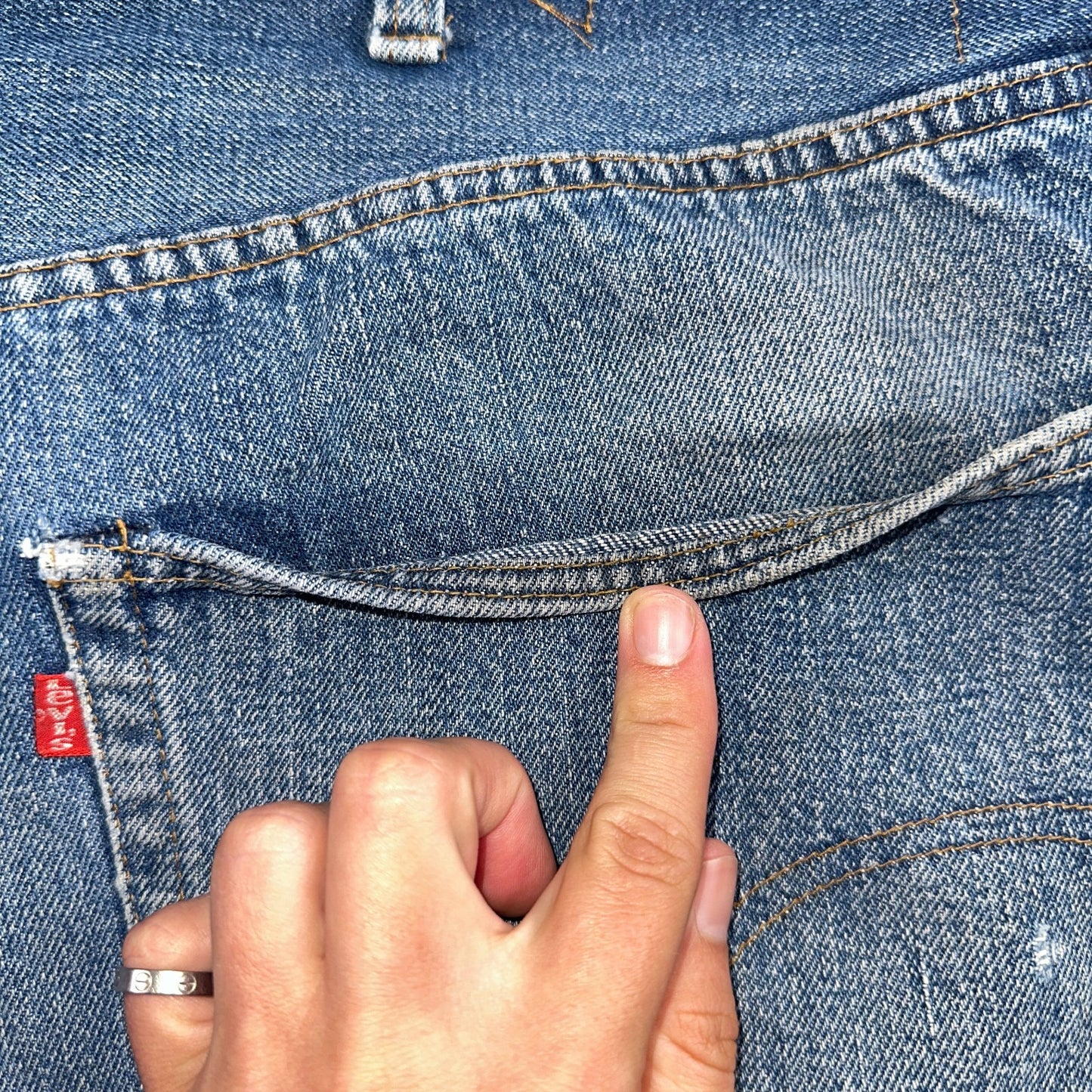 Levis 501 Vintage 70s SS Redline Selvedge USA XX Jeans Med Wash 48x30 Act 44x26