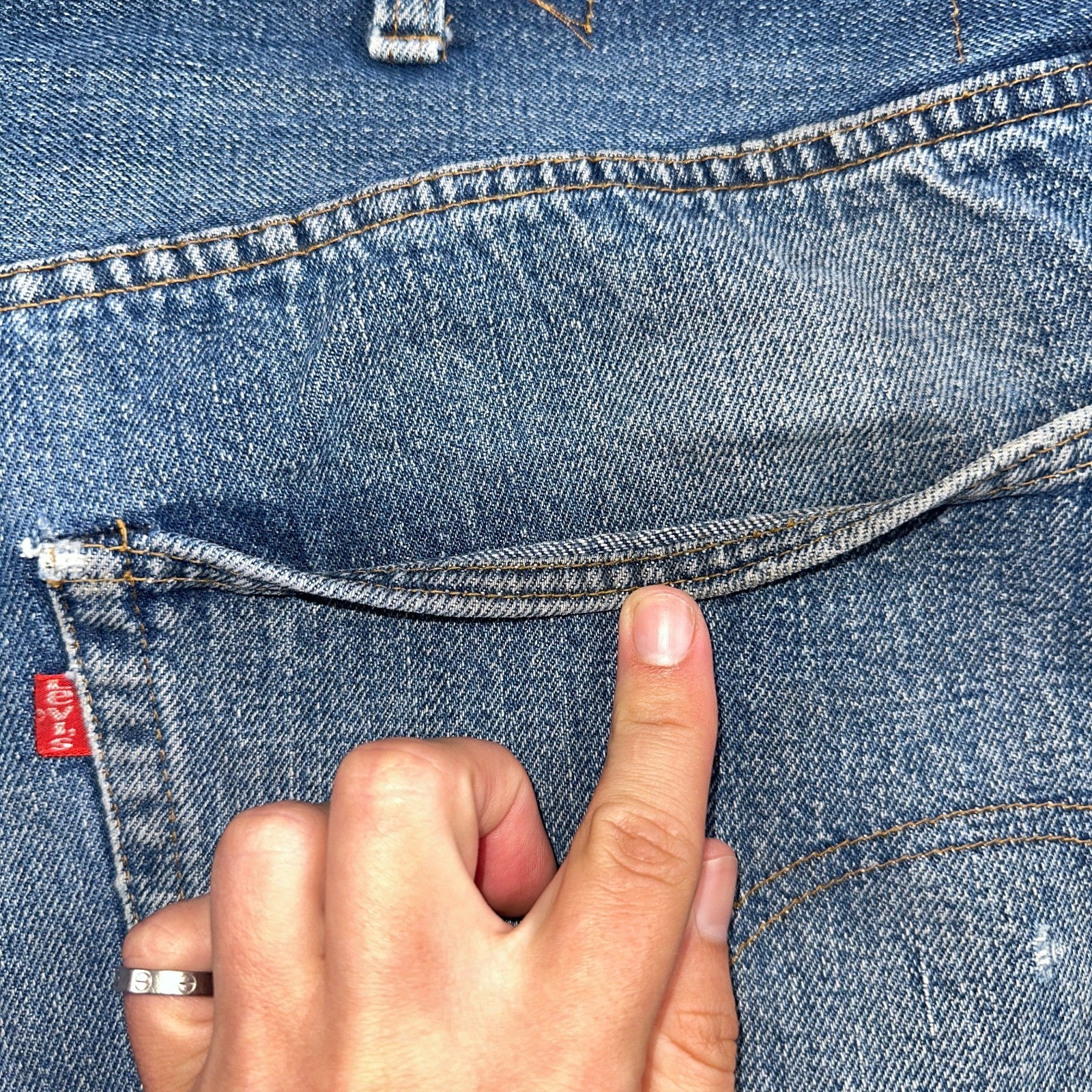 Levis 501 Vintage 70s SS Redline Selvedge USA XX Jeans Med Wash 48x30 Act 44x26