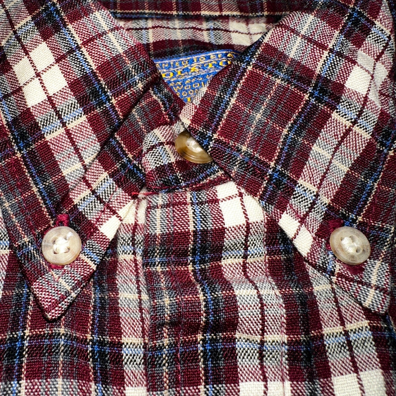 Vintage Pendleton Shirt Mens M Wool Plaid Flannel USA Button 1970s 70s Red