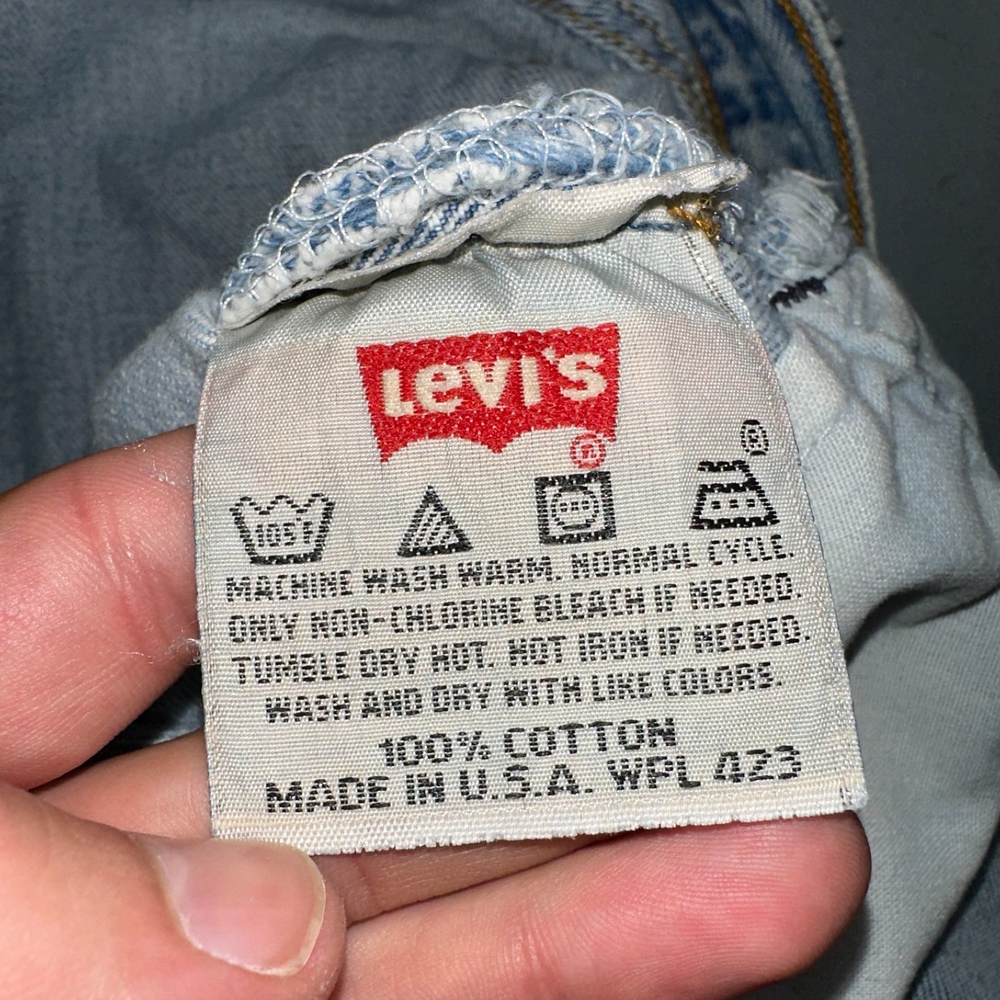 Levis 501 Vintage 90s USA XX Straight Leg Jeans Blue Light Wash 30x32 Act 28x30