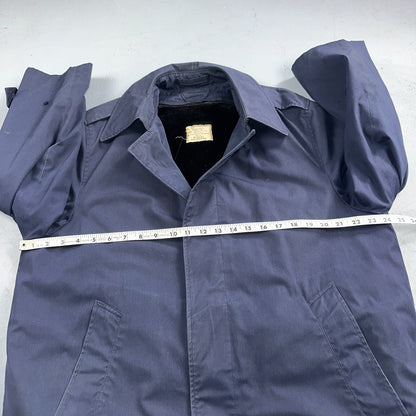 1970s VTG US Air Force Trench Coat 40s Blue All Weather Removable Liner 3556