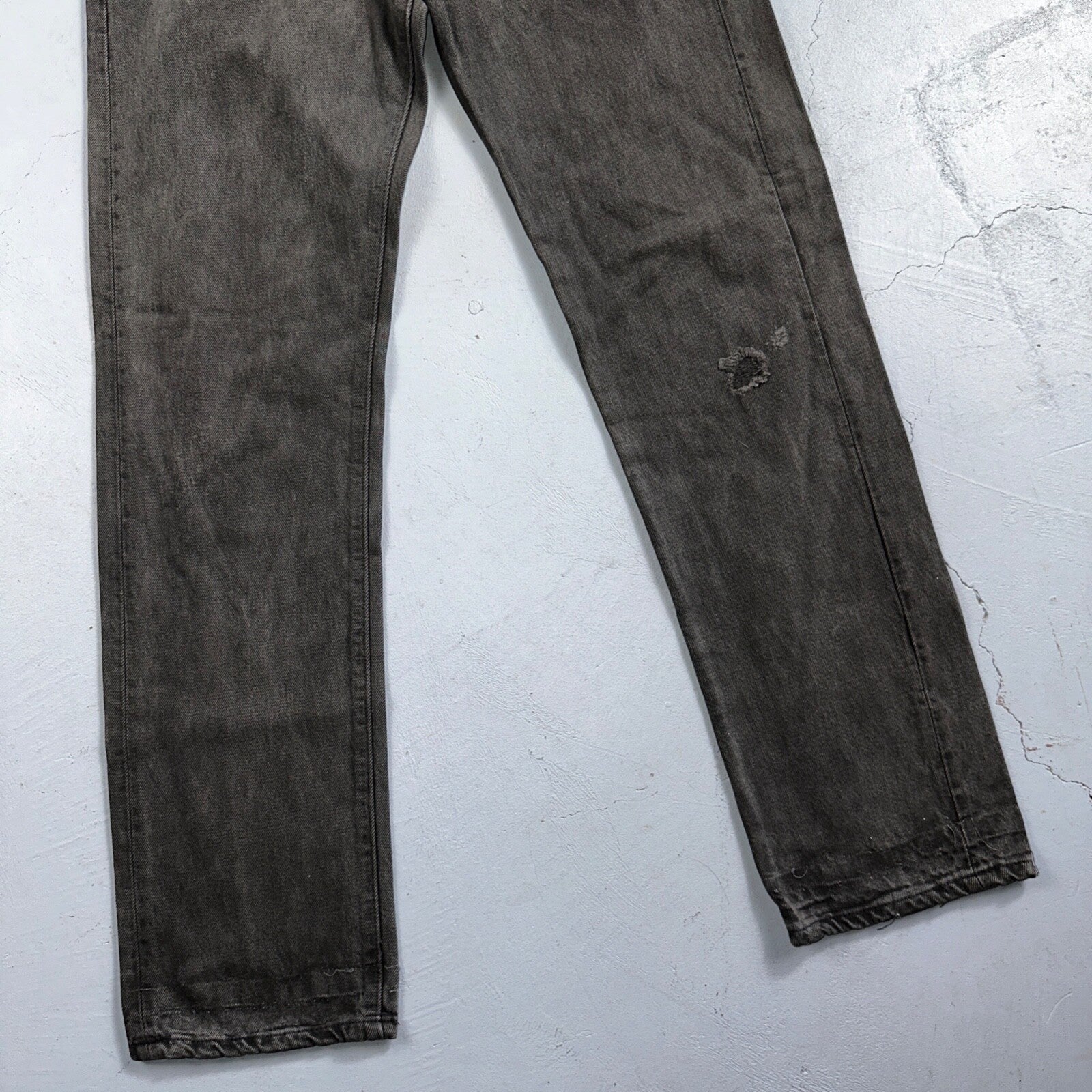 Levis 501 Vintage 80s USA XX Straight Leg Jeans Black Heavy Dark Dyed Act 28x31