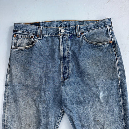 Levis 501 Vintage 90s USA XX Straight Leg Jeans Blue Med Wash 36x32 Act 34x30