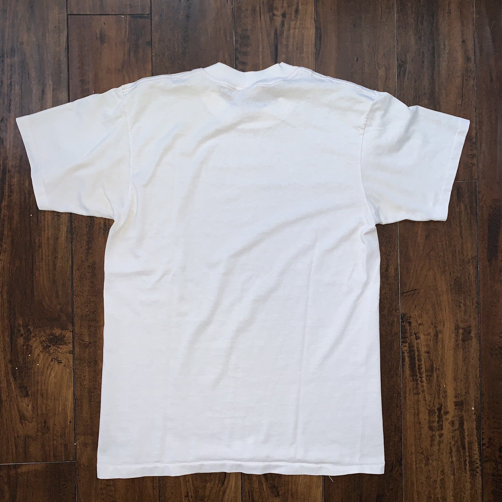 Oneita BLANK Vintage White T Shirt Mens 90s Essential Lot Rap Single Stitch Rare