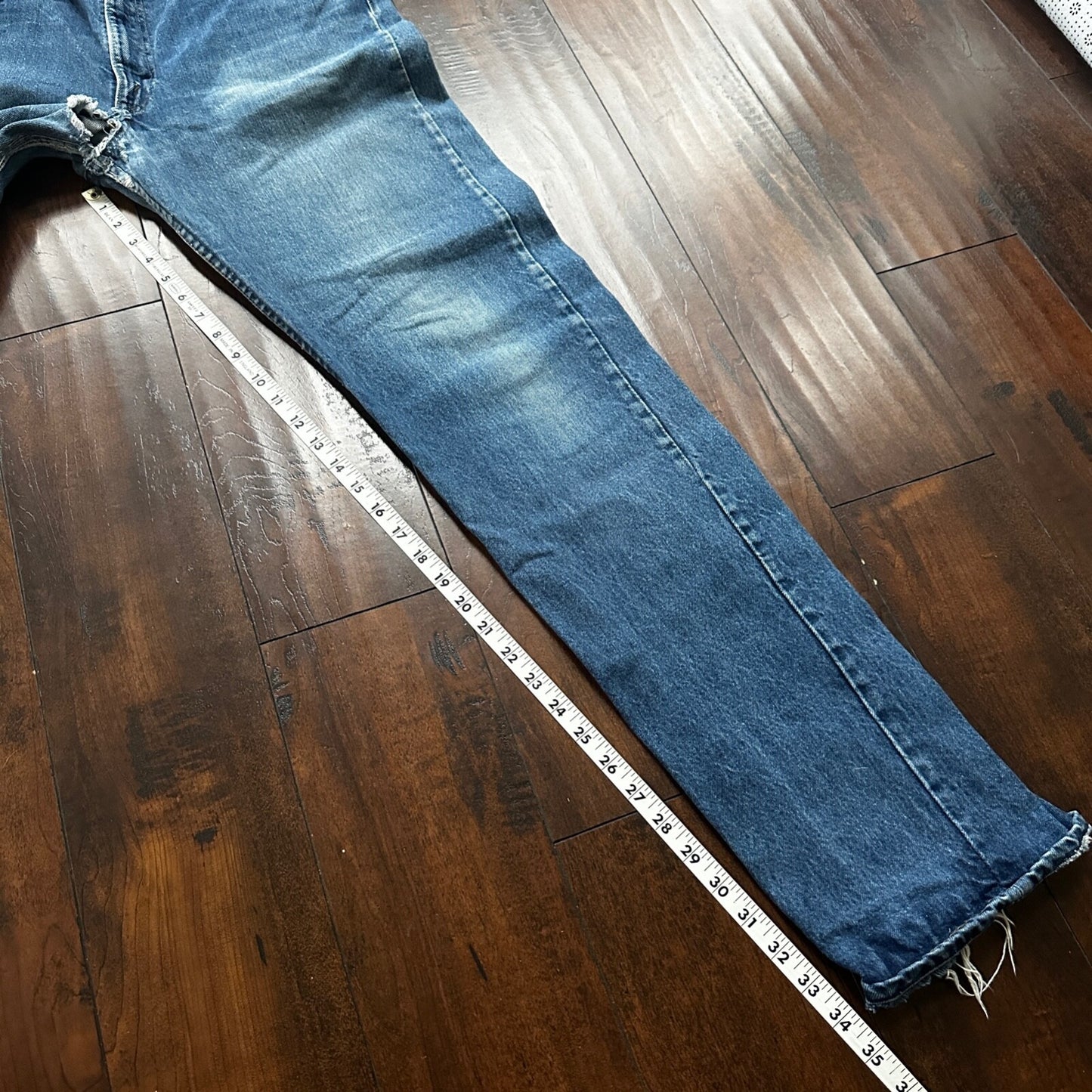 Vintage 80s Levis 505 36x36 USA Blue Jeans 501 Act 34x34 Med Wash