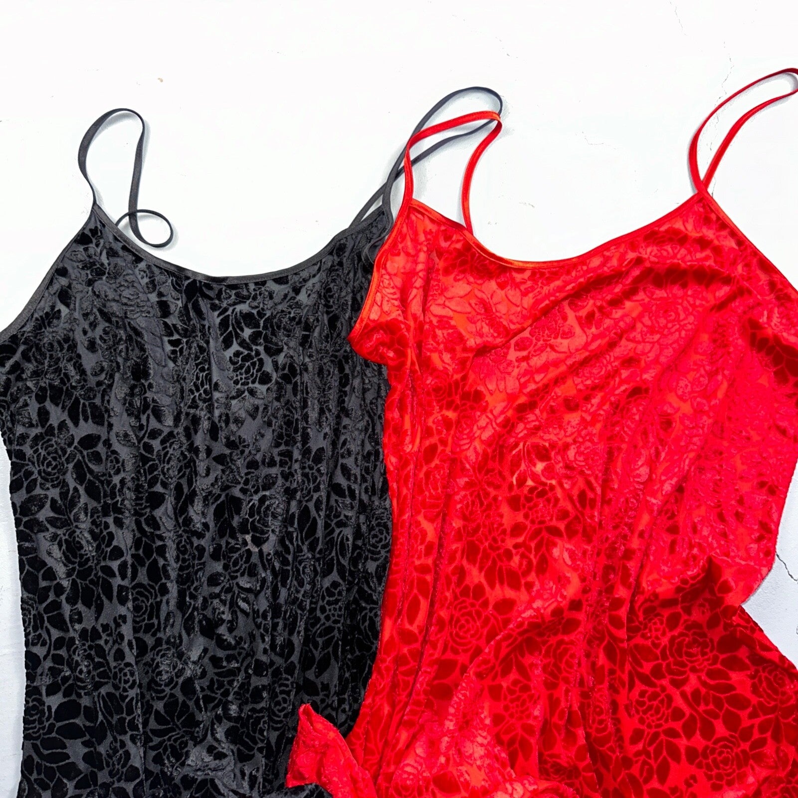 Soft Sensations 80s VTG Women's Lace Trim Satin Mini Slip Lingerie Dress Lot 2