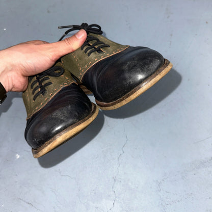 Cole Haan Carter Mens 8.5 M Black Brown Leather Oxford Worn Shoes