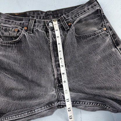 Levis 501 Vintage 90s USA XX Straight Leg Jeans Black Light Wash 32x36 Act 30x27