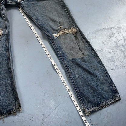 Levis 501 VTG 70s SS Redline Selvedge Jeans XX Thrashed Ripped Act 29x29