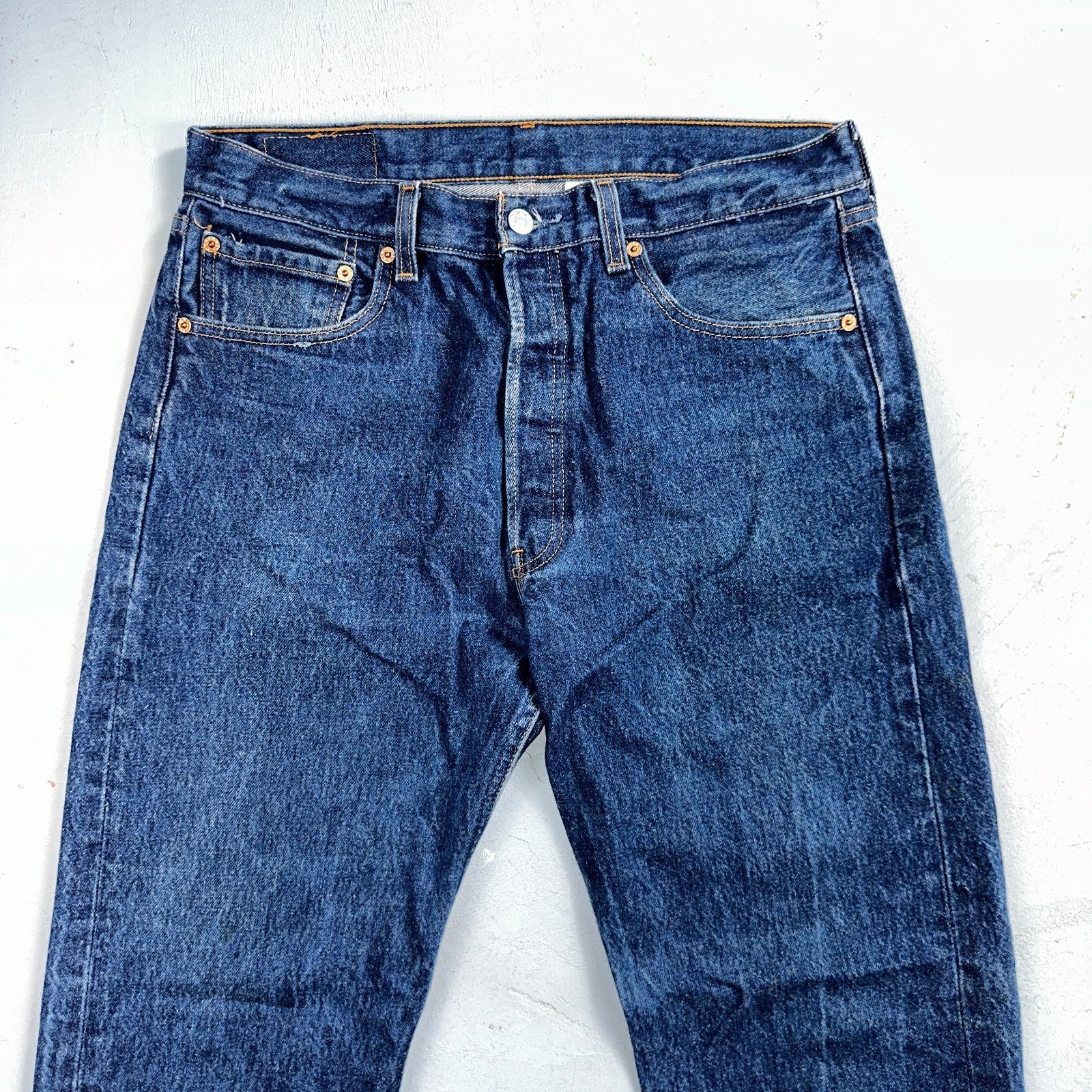 Levis 501 Vintage Y2K 90s XX Straight Leg Jeans Blue Med Wash 34x31 Act 32x27