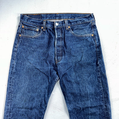 Levis 501 Vintage Y2K 90s XX Straight Leg Jeans Blue Med Wash 34x31 Act 32x27