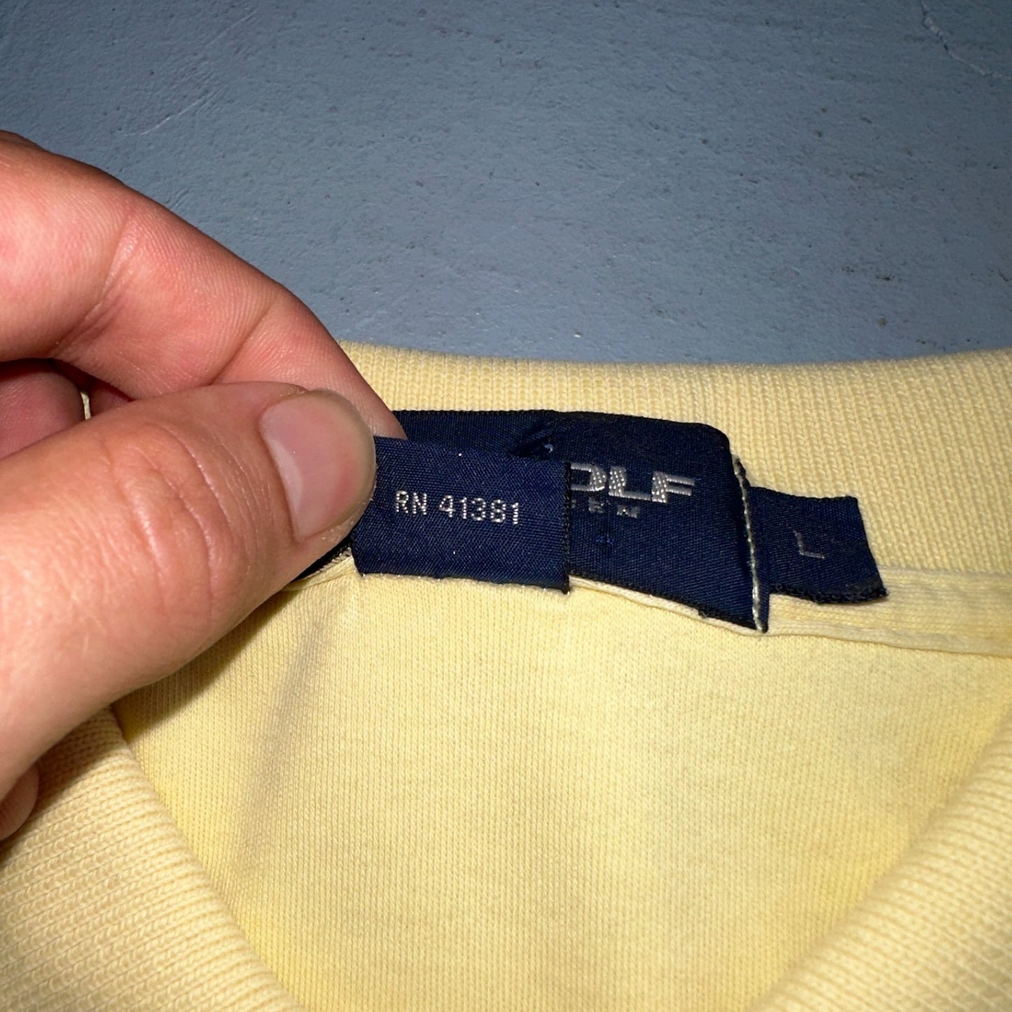 Polo Ralph Lauren Yellow Large Cotton Vintage Made USA Golf Polo Shirt