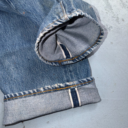 Levis 501 Vintage 80s Redline Selvedge USA XX Jeans Light Wash Act 28x30