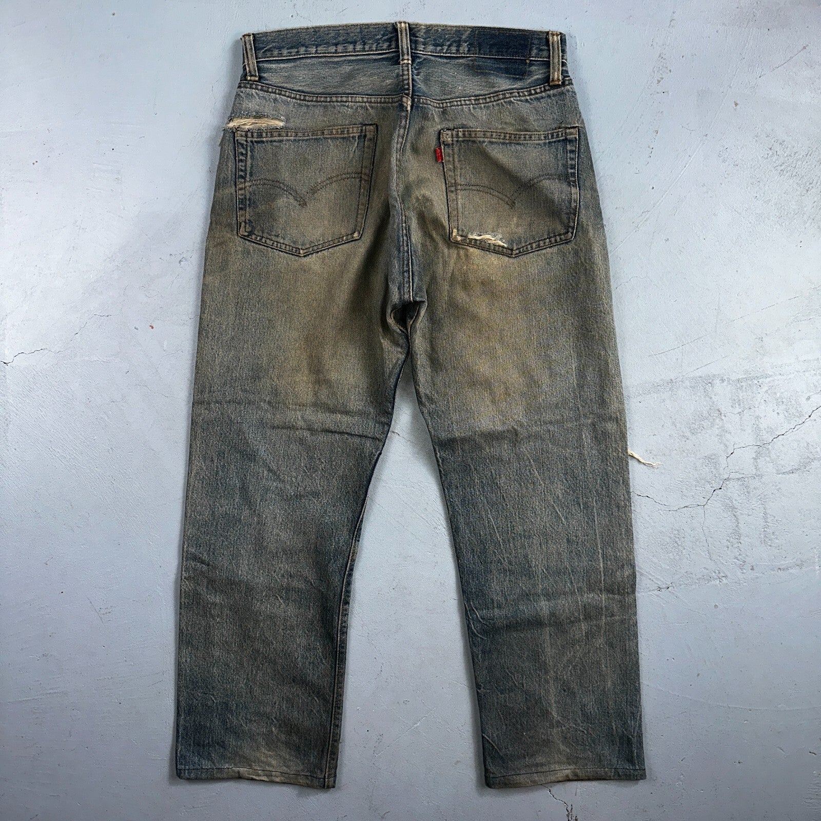 Levis 501 Vintage 80s Redline Selvedge USA XX Jeans Med Wash 34x38 Act 31x27
