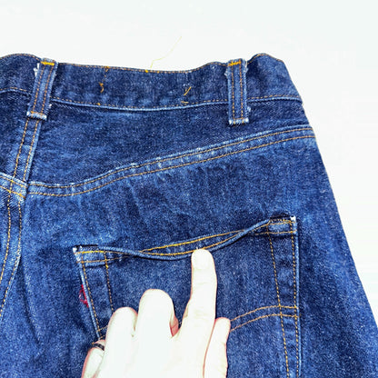 Levis 501 Vintage 80s USA XX Straight Leg Jeans Blue Dark Wash 34x34 Act 30x29