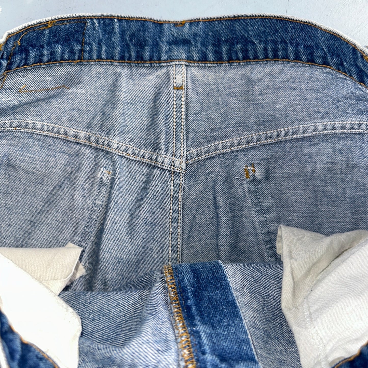 Levis 517 Vintage 80s USA Orange Tab Bootcut Flare Blue Jeans Talon Act 34x28