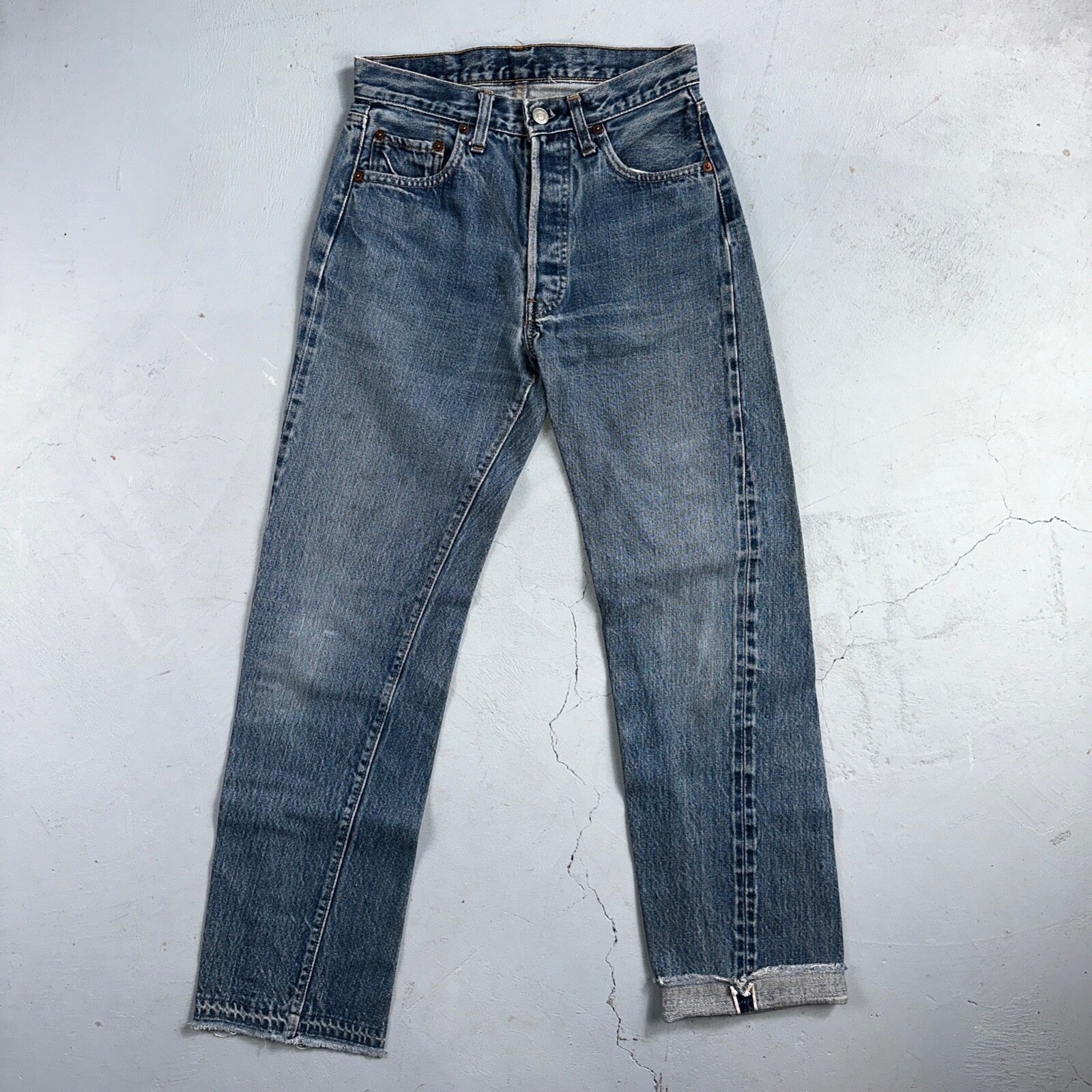 Levis 501 VTG 70s SS Redline Selvedge Jeans XX Med Wash 29x33 Act 26x29