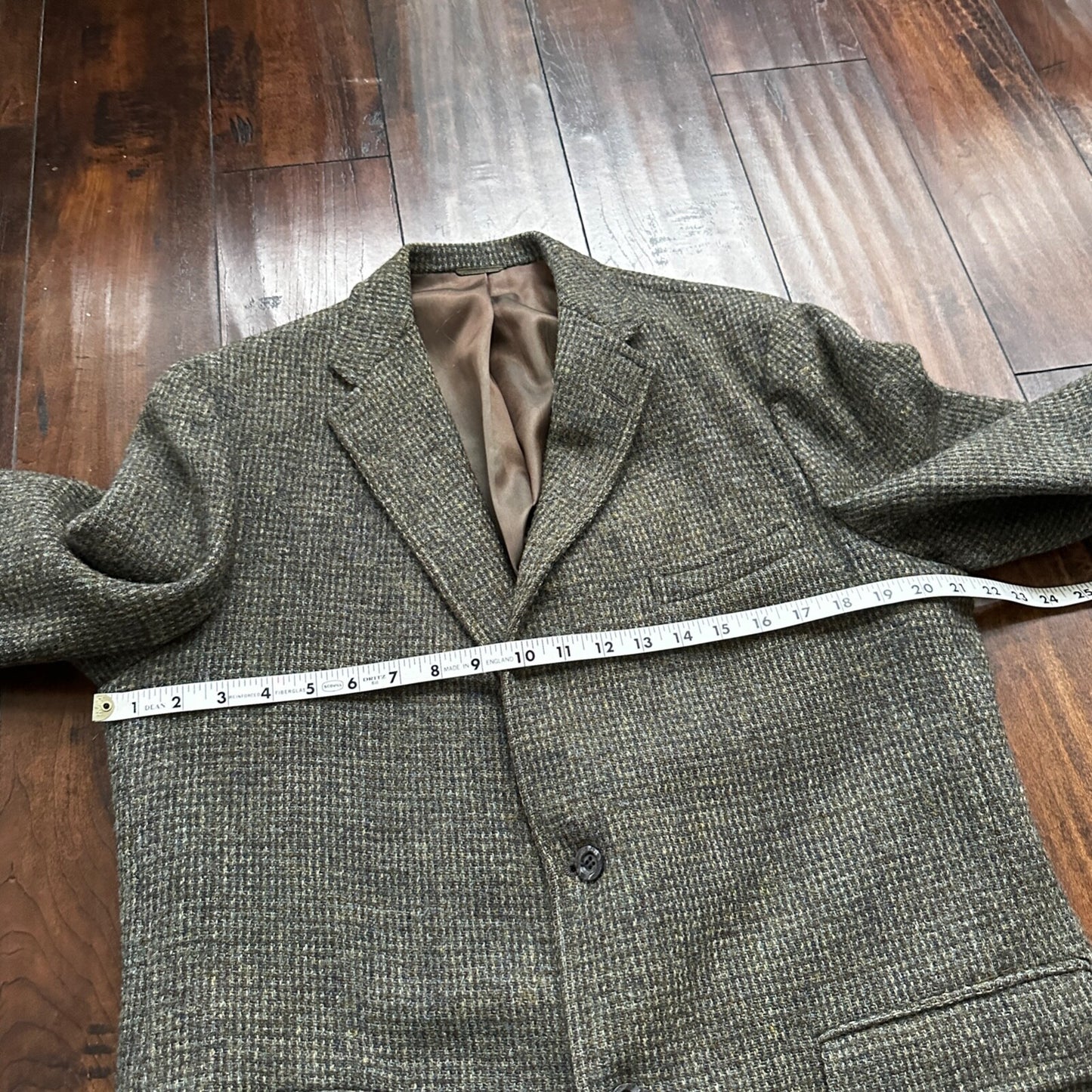 VTG Harris Tweed Sport Coat Mens 42 Scottish Wool Blazer Button Cricketer 70s