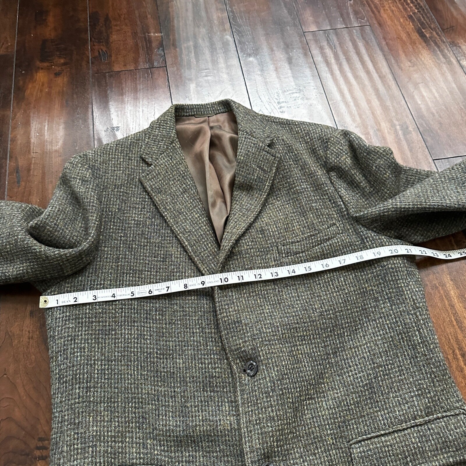 VTG Harris Tweed Sport Coat Mens 42 Scottish Wool Blazer Button Cricketer 70s