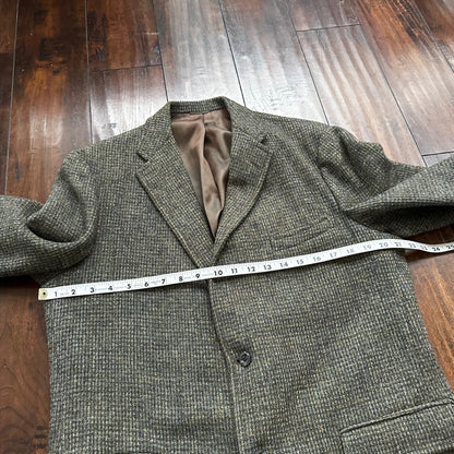 VTG Harris Tweed Sport Coat Mens 42 Scottish Wool Blazer Button Cricketer 70s
