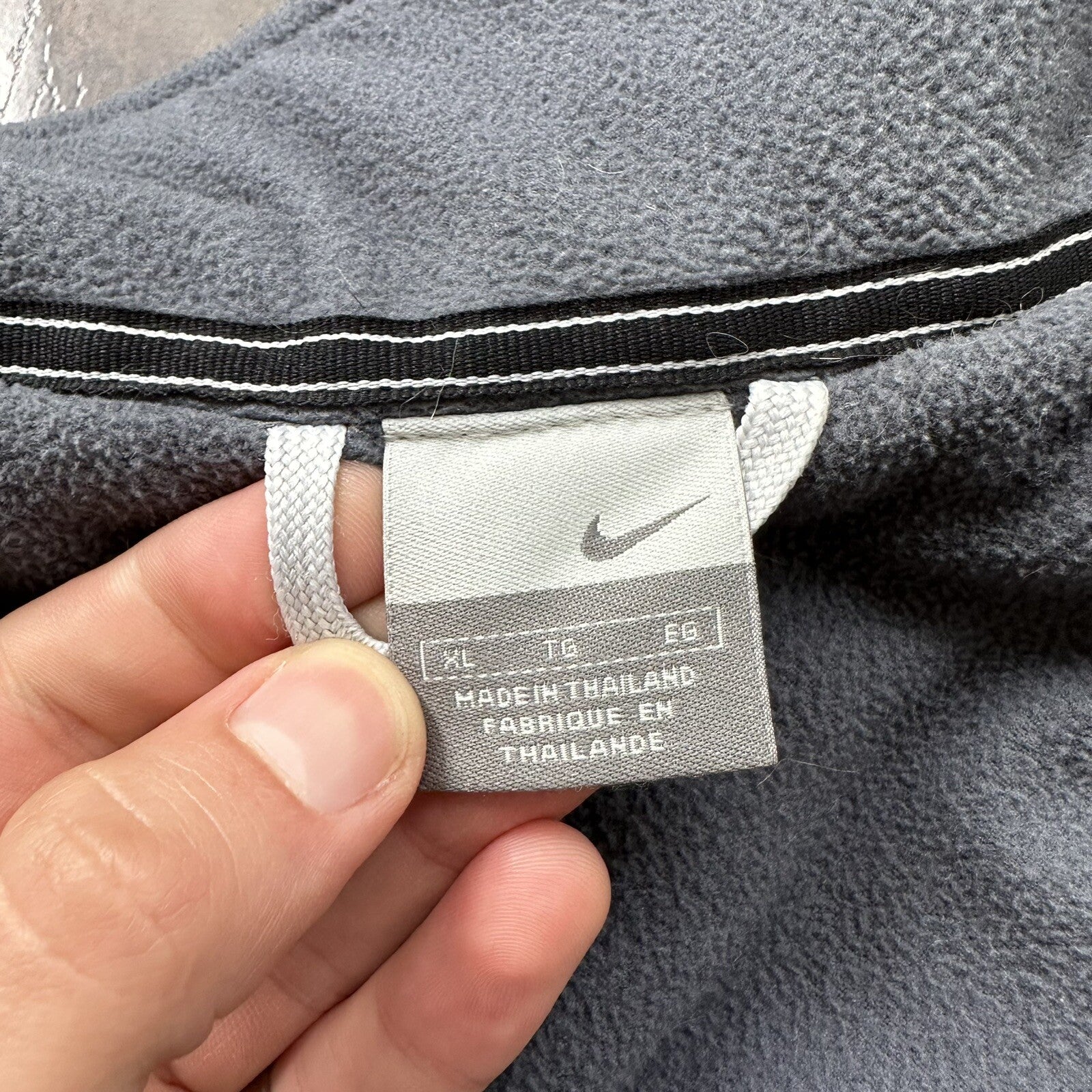 Nike Jacket Adult XL Black Nylon Softshell Fleece Coat 3M Warm Vintage Y2K 90s