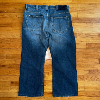 Vintage Levis 557 Jeans Mens 38x30 Blue Relaxed Boot Fit Cowboy Tag Size 37x25