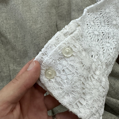 VTG USA Rockabilly Womens Dress Skirt 60s 50s Wedding Wool Floral Alice Lace