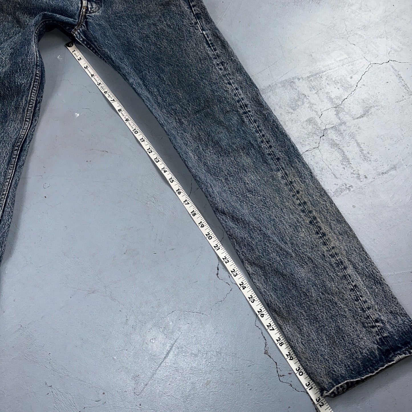 Levis 501 Vintage 90s USA XX Straight Leg Jeans Blue Med Wash 31x34 Act 29x32