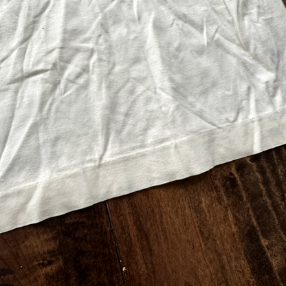 vtg Forge Munsingwear White 70s Shirt poly disco buttons cool white basic 60s