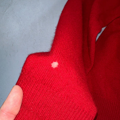 Embassy Row Sweater Men's L Red Cashmere Wool Knit V Neck Pullover