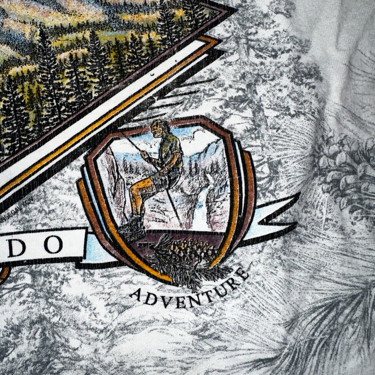 Pikes Peak Colorado Travel Anvil 90s VTG T Shirt Single Stitch Trees Explore