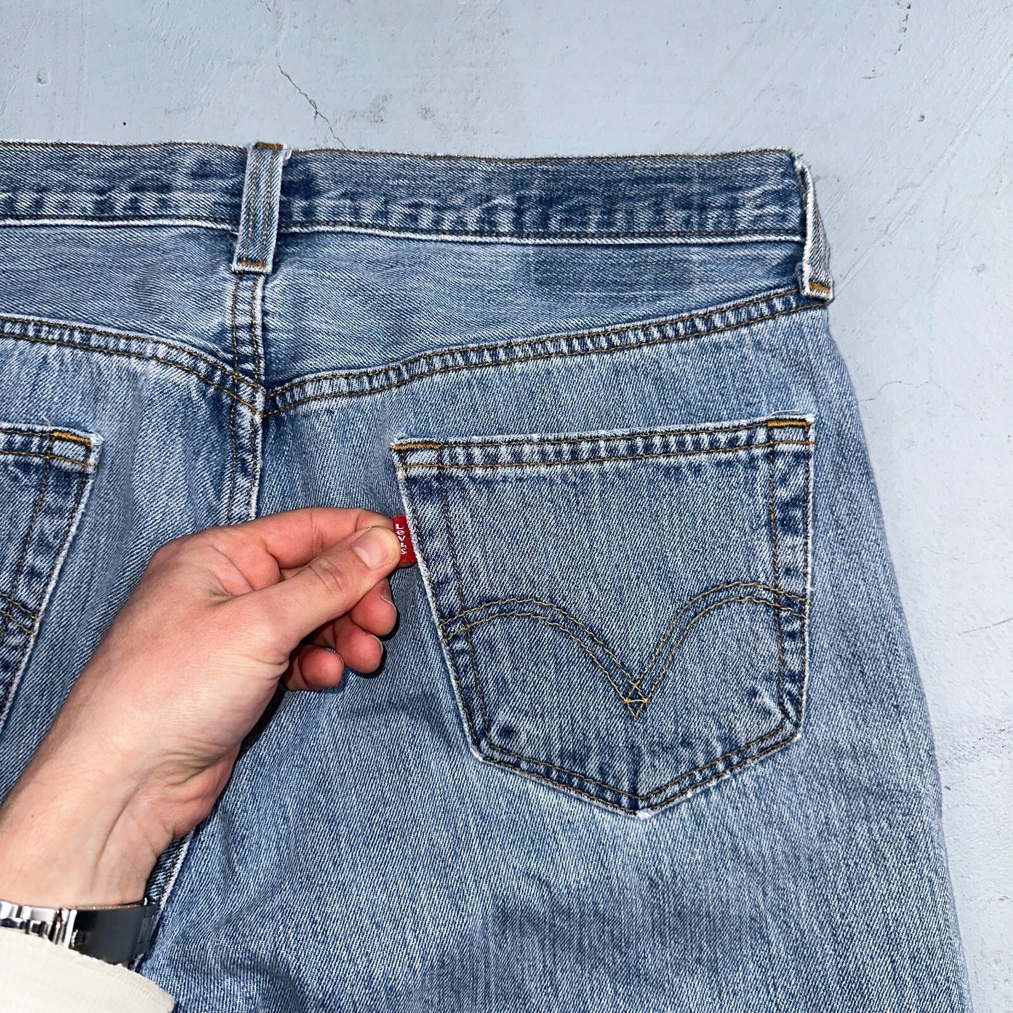 Levis 501 Vintage Y2K XX Straight Leg Jeans Blue Light Wash 34x32 Act 34x31