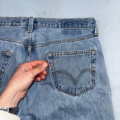 Levis 501 Vintage Y2K XX Straight Leg Jeans Blue Light Wash 34x32 Act 34x31