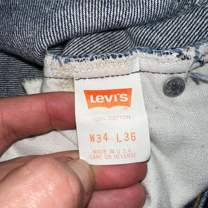 Levis 517 Vintage 80s USA Orange Tab Bootcut Flare Blue Jeans 34x36 Act31x35