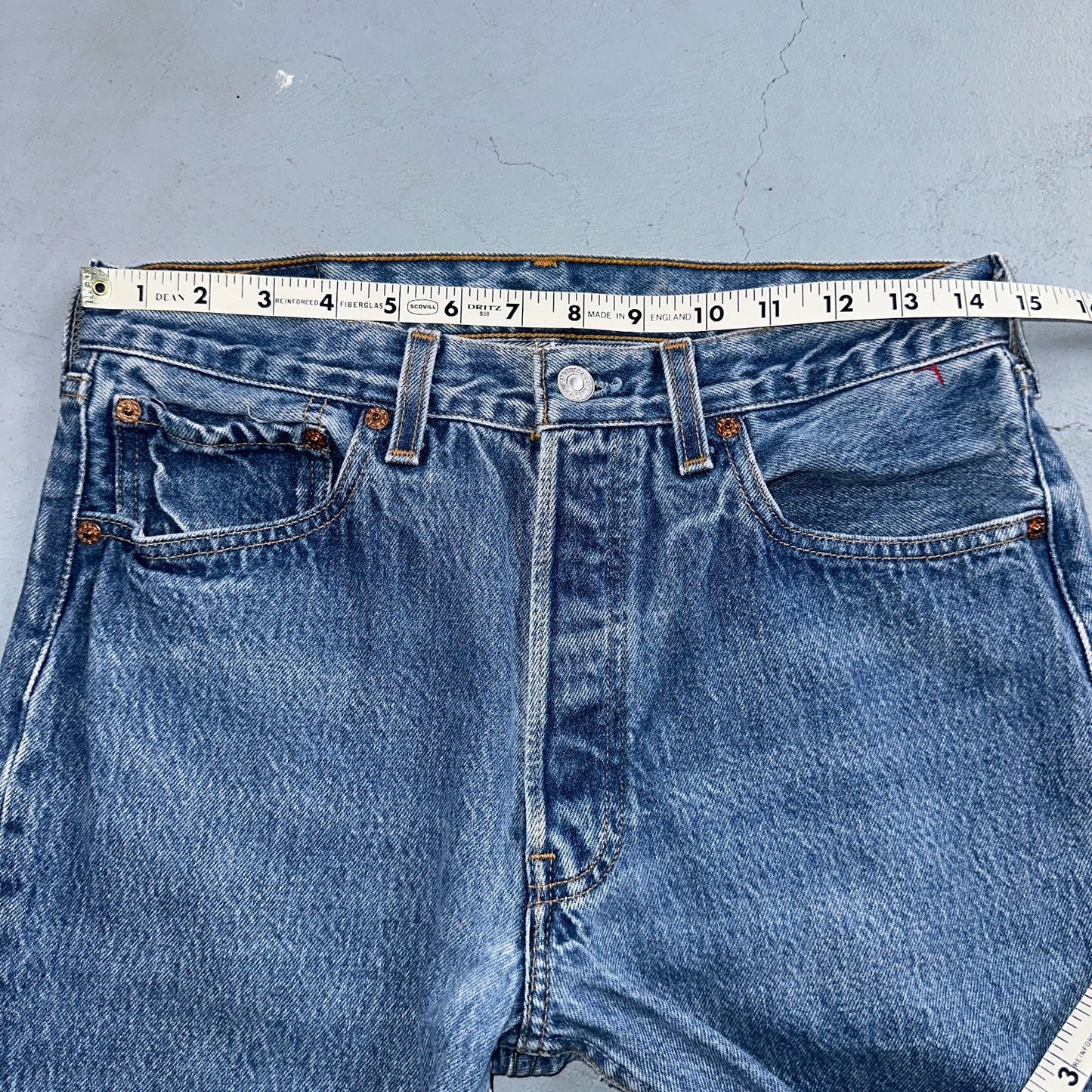 Levis 501 Vintage 90s USA XX Straight Leg Jeans Blue Med Wash 32x36 Act 29x32