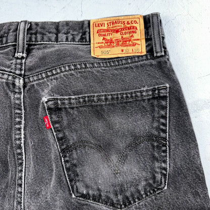 Levis 505 Vintage Y2K Straight Leg XX 2000s Jeans 32x30 Black Light Wash 31x29