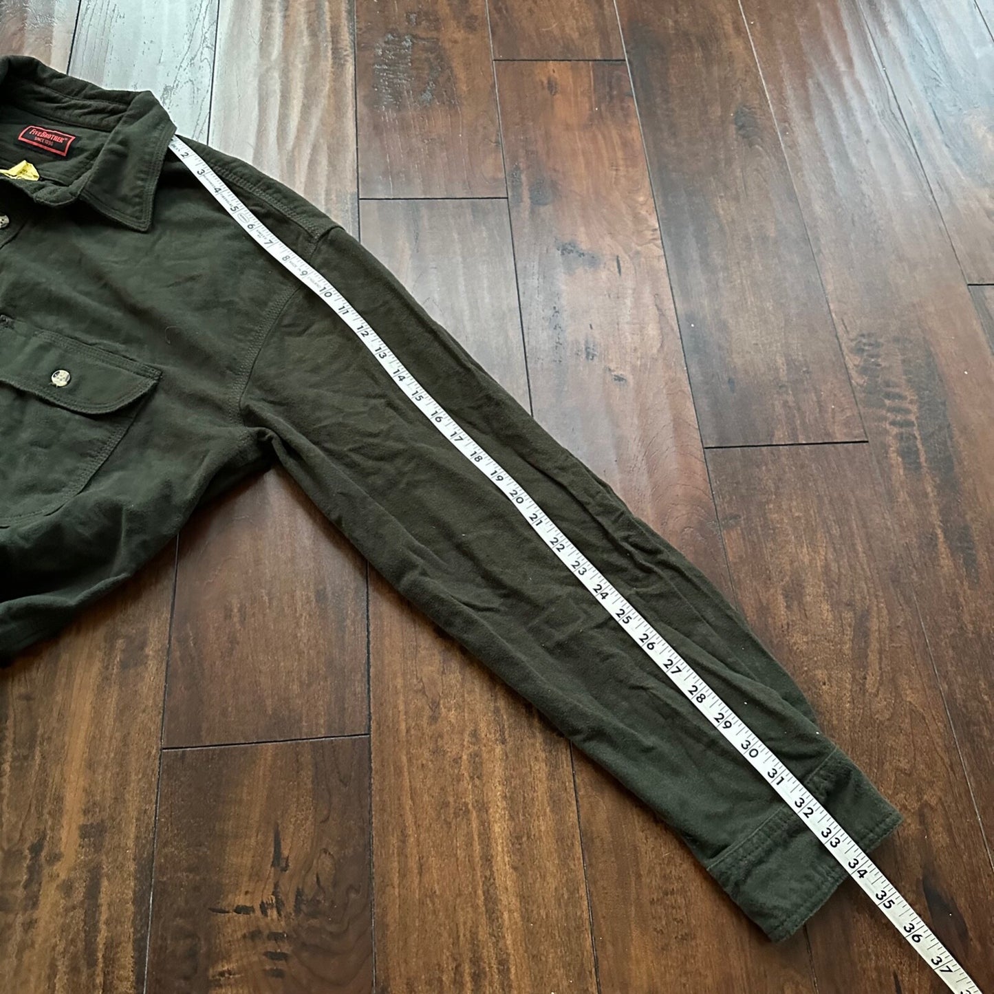 Five Brother Tallman Heavy Flannel Chamois Hunting Shirt Green Olive XL Tall VTG
